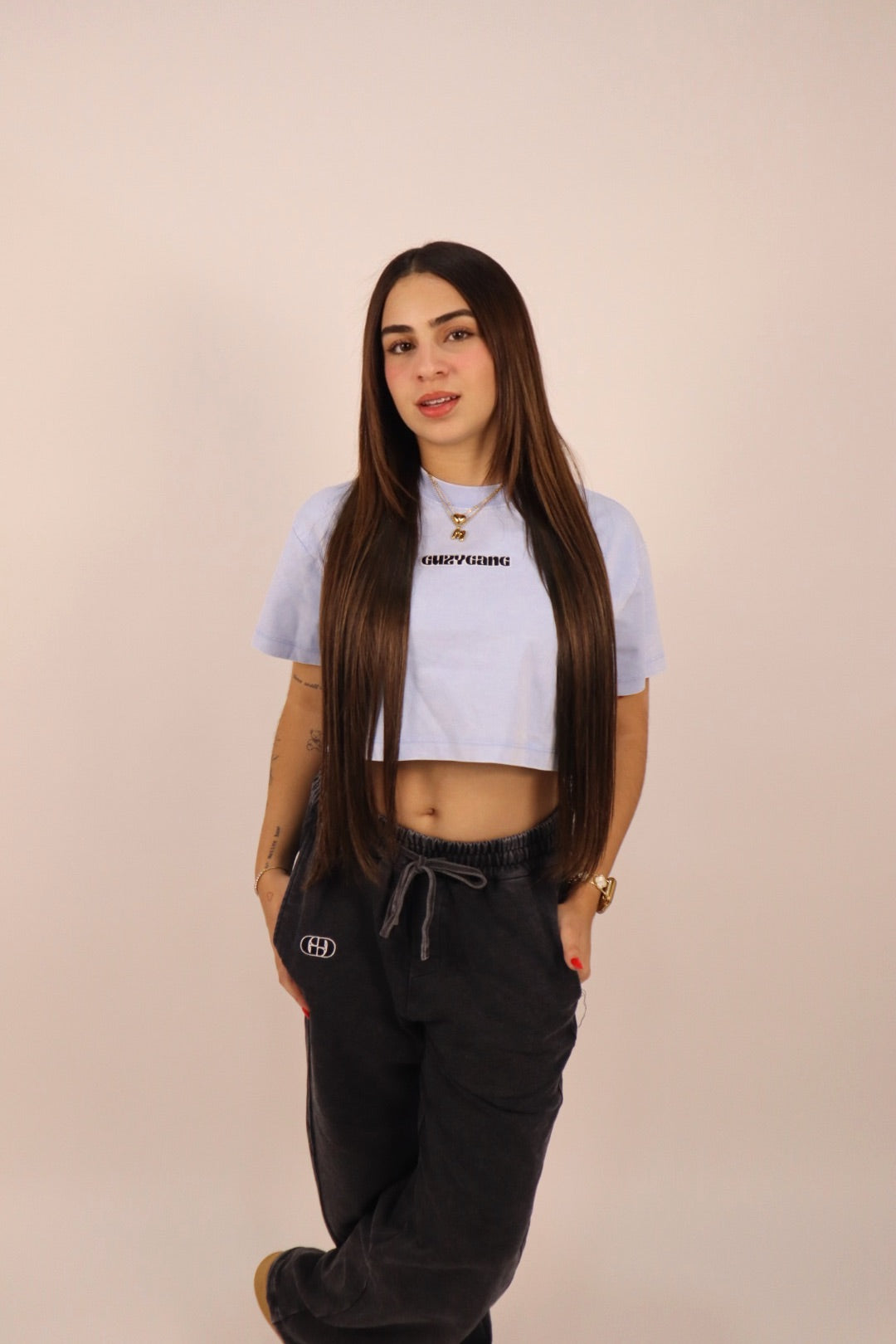 GUZYGANG BABYBLUE CROPTOP