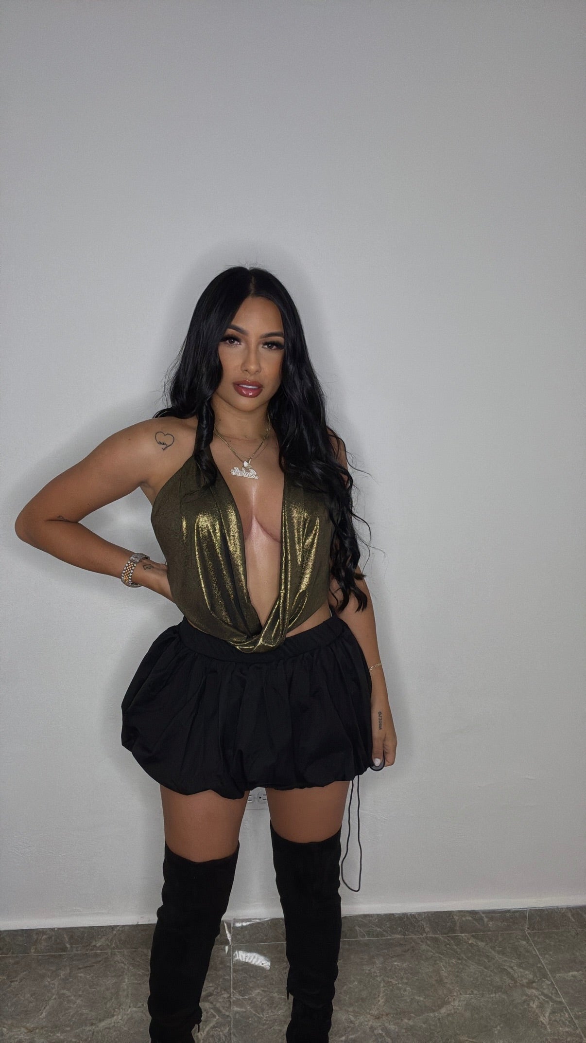BLACK SKORT