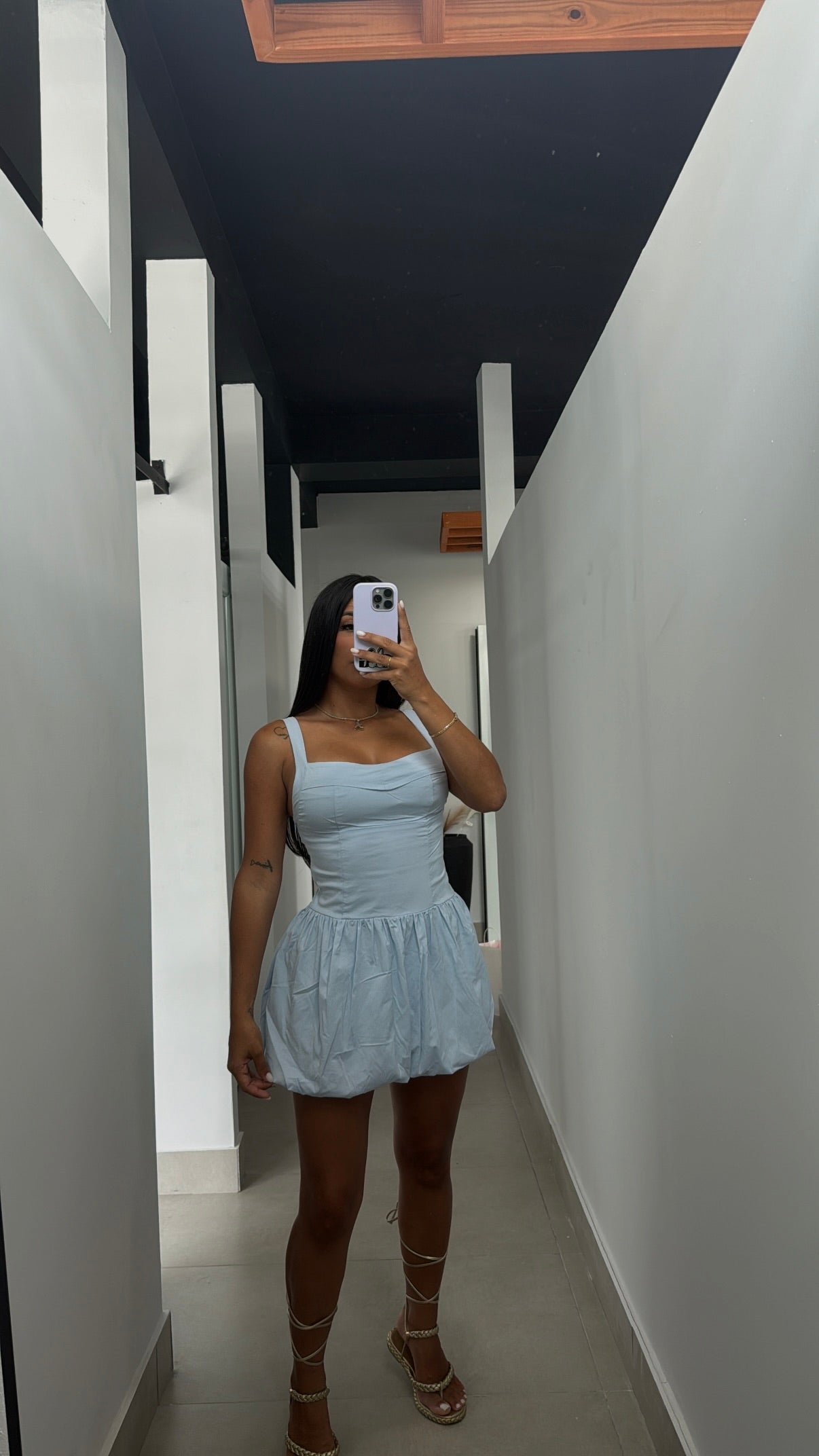 BABY BLUE BUBBLES DRESS