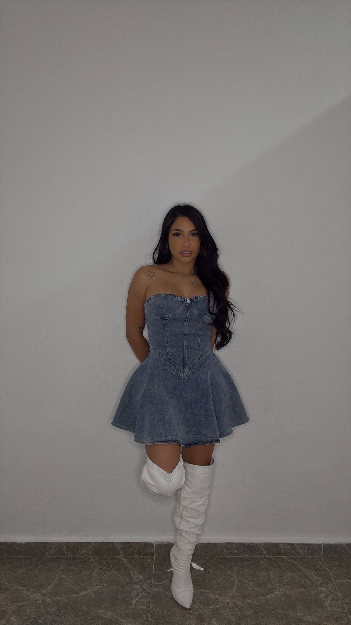 DENIM MINI DRESS