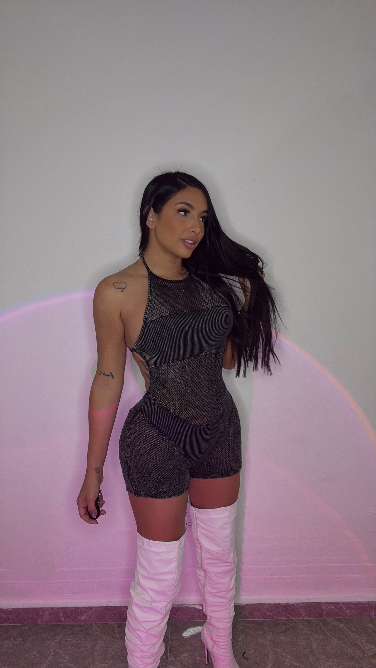 MINERAL BLACK ROMPER
