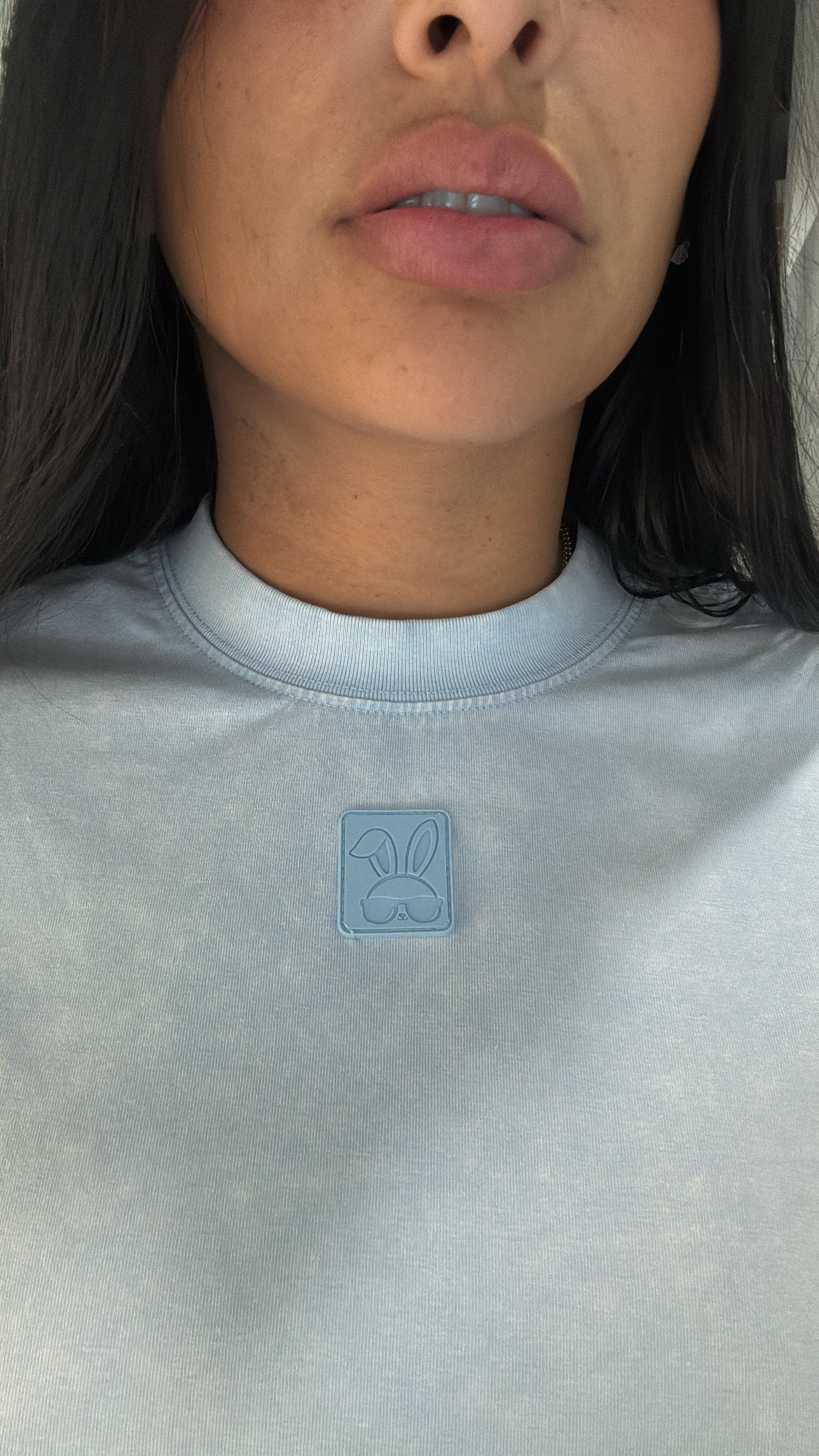 GBG BABY BLUE CROP TOP