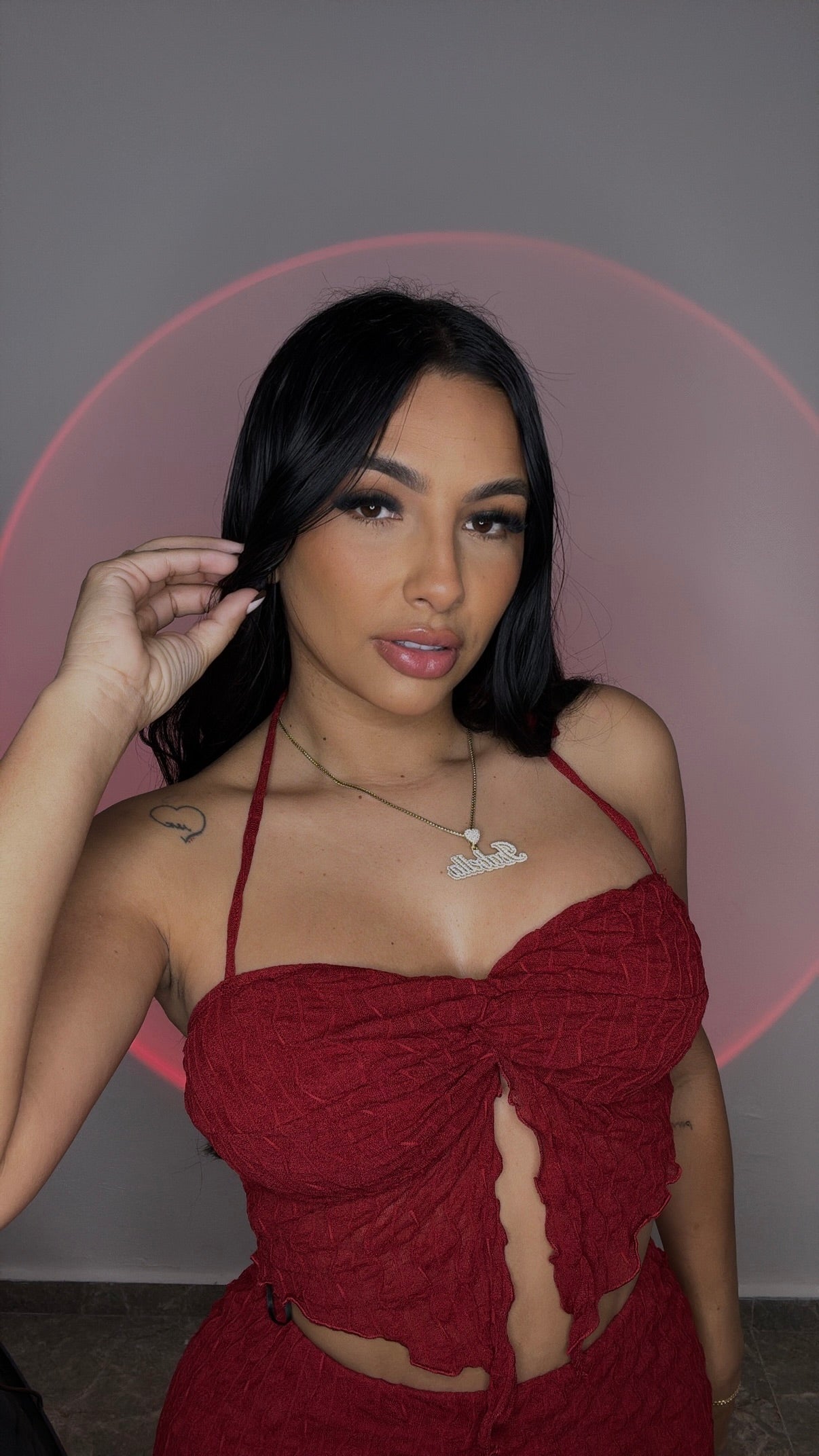 BURGANDY TEXTURED SET