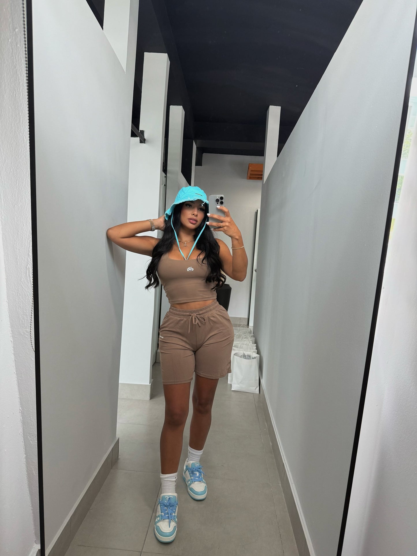 GBG BROWN SHORT PANT SET