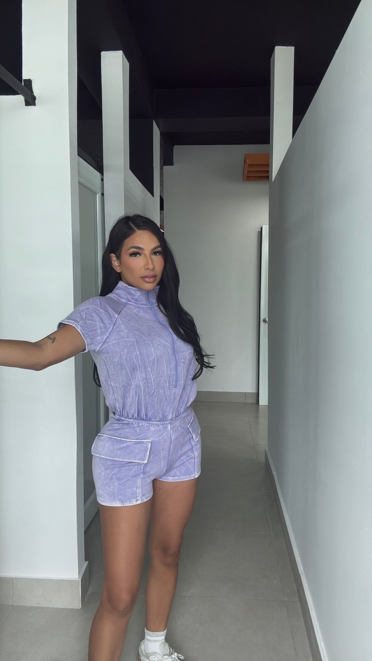 LILAC MINERAL ROMPER