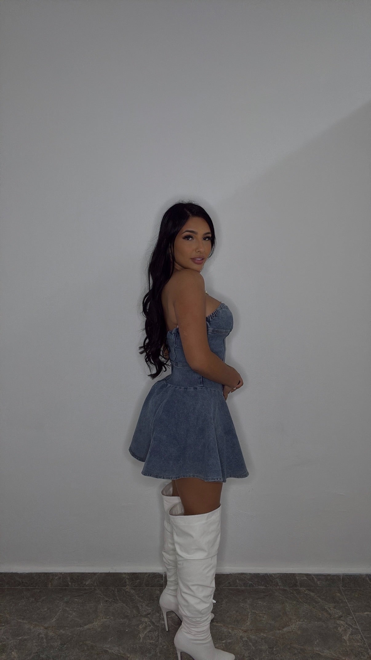 DENIM MINI DRESS