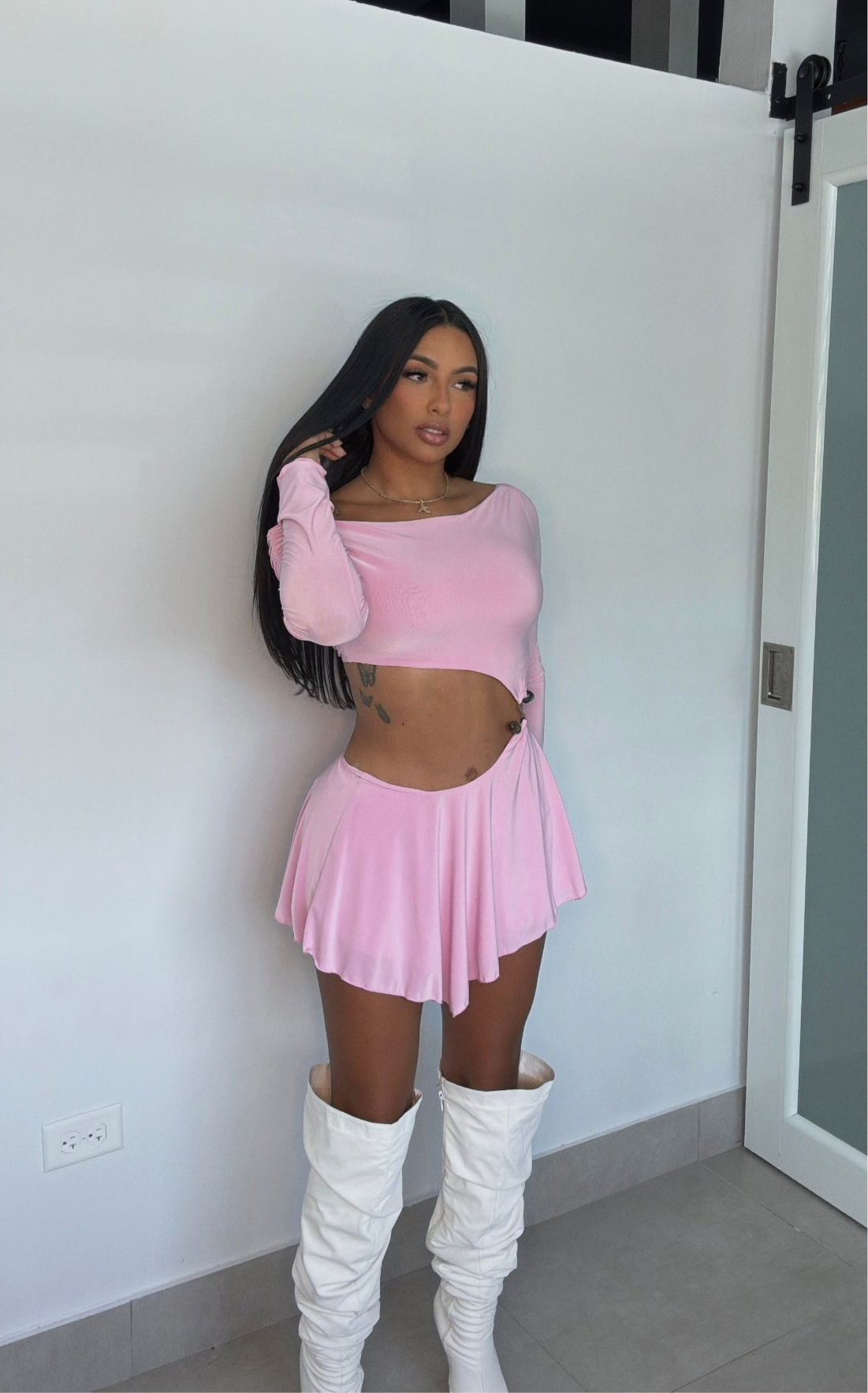 LONG SLEEVE MINI DRESS