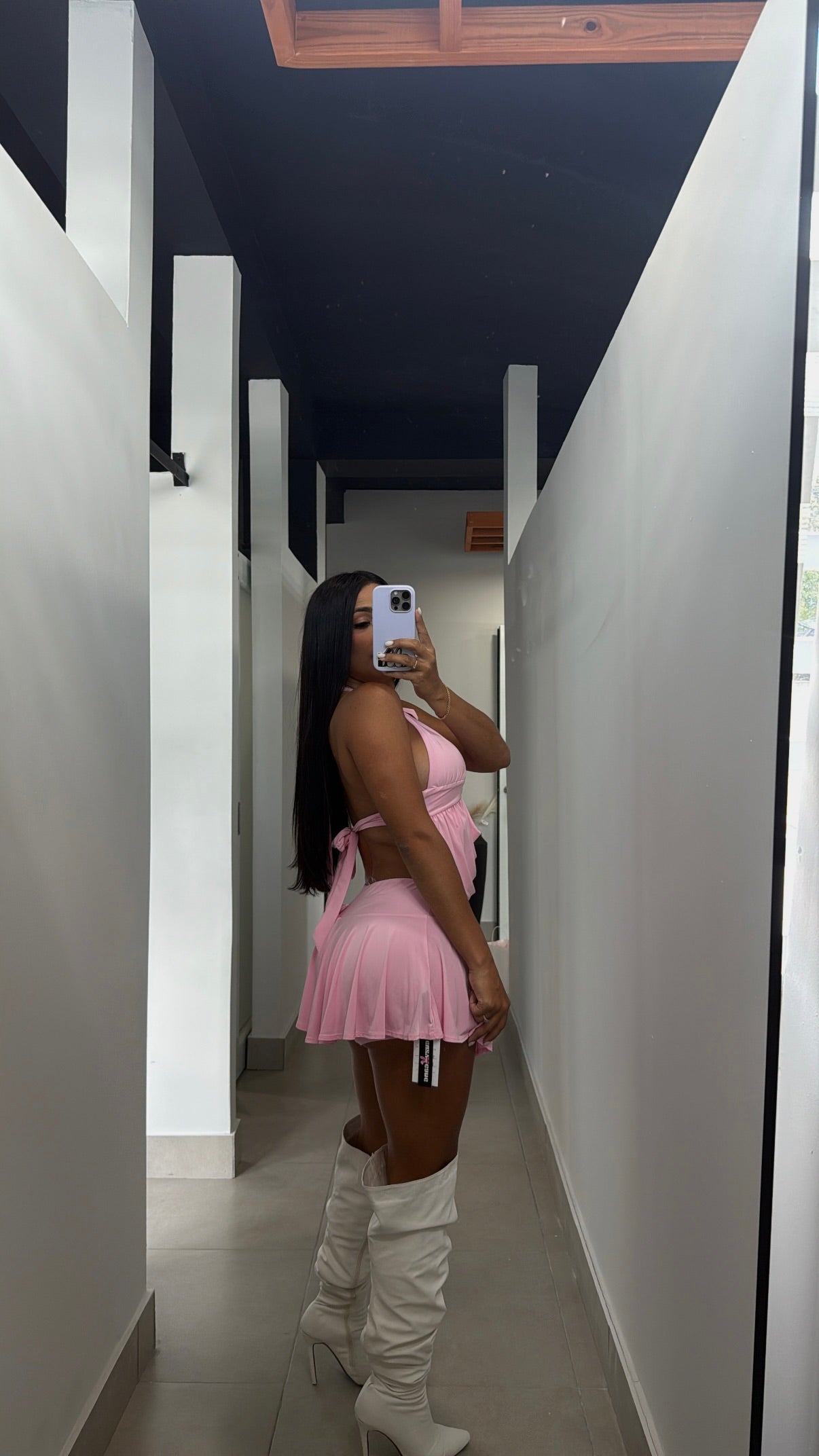BABY PINK SKIRT SET