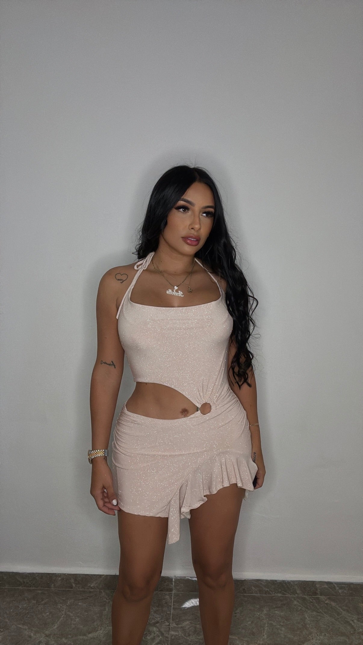 VANILLA | SHINNY MINI DRESS