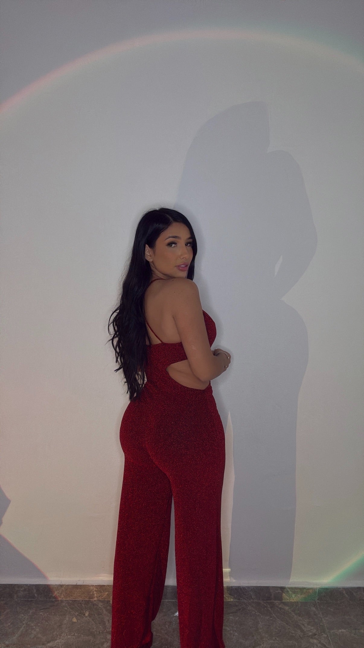 SHINNY BURGANDY ROMPER