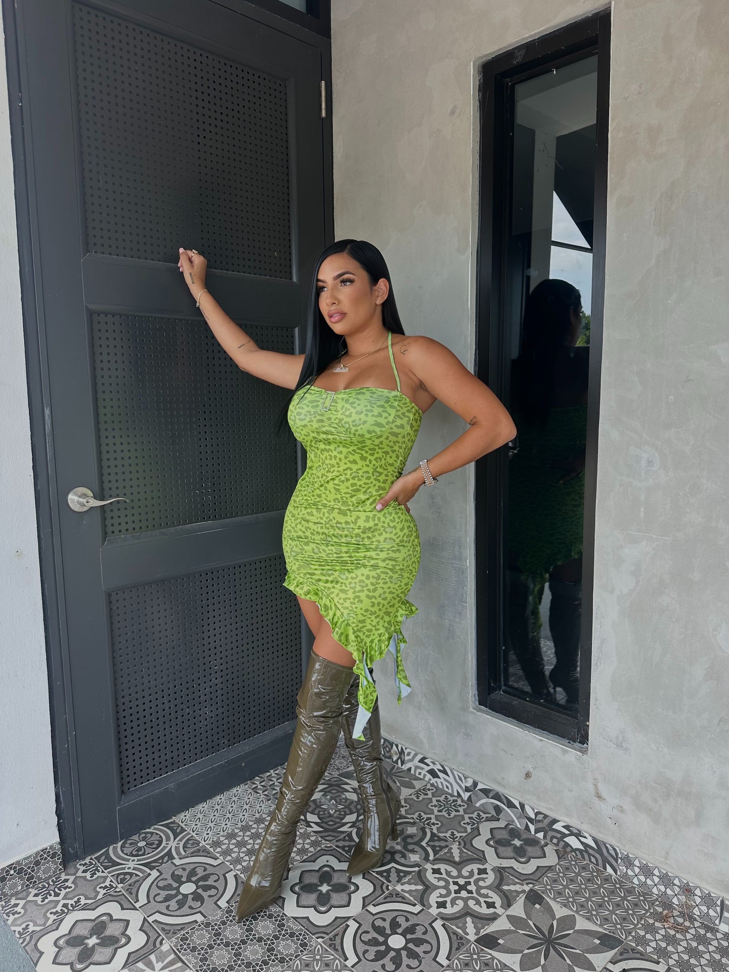 LEOPARD MINI DRESS