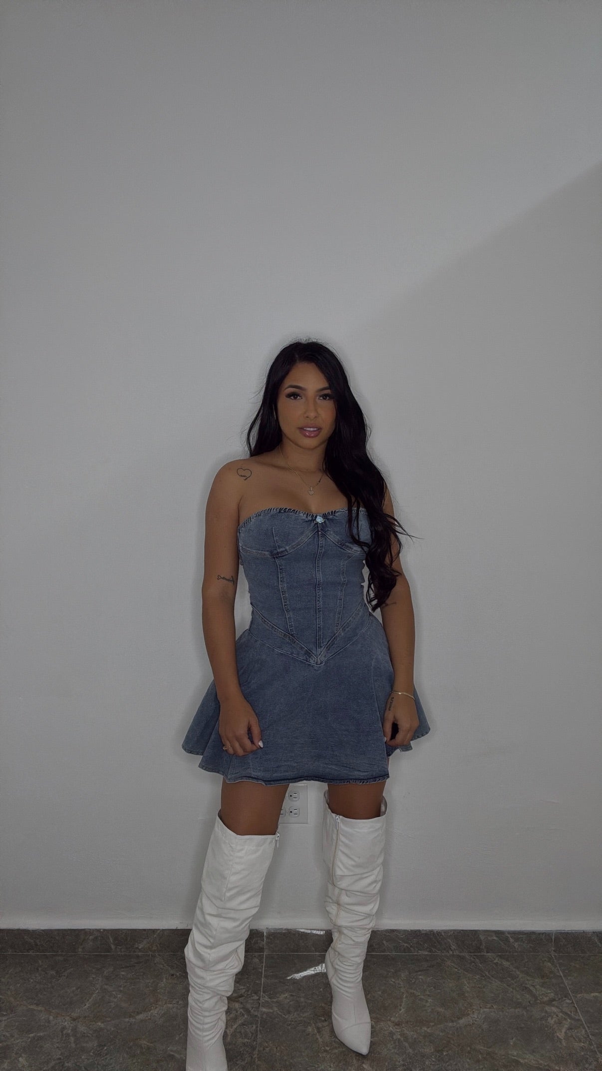 DENIM MINI DRESS
