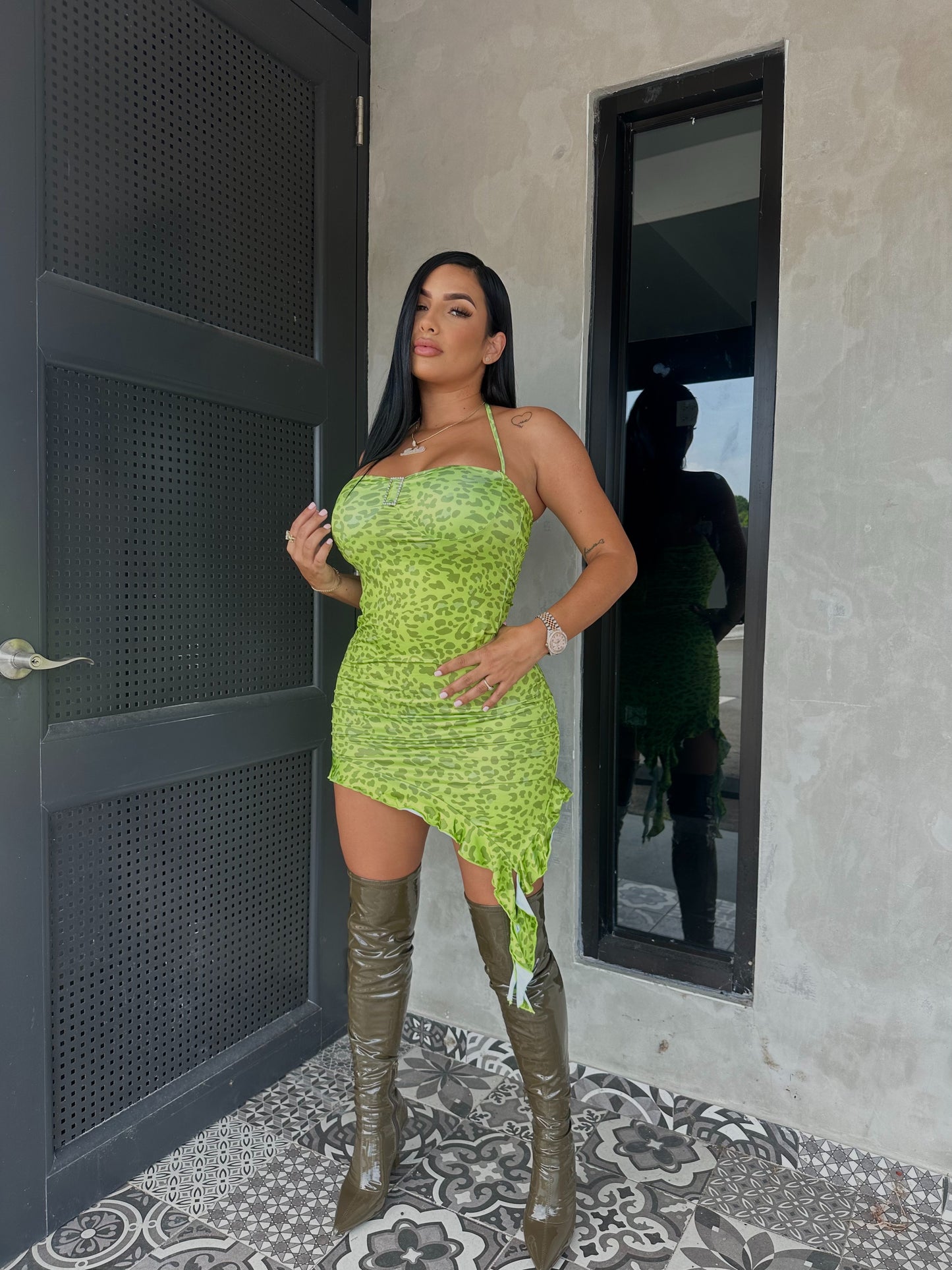 LEOPARD MINI DRESS