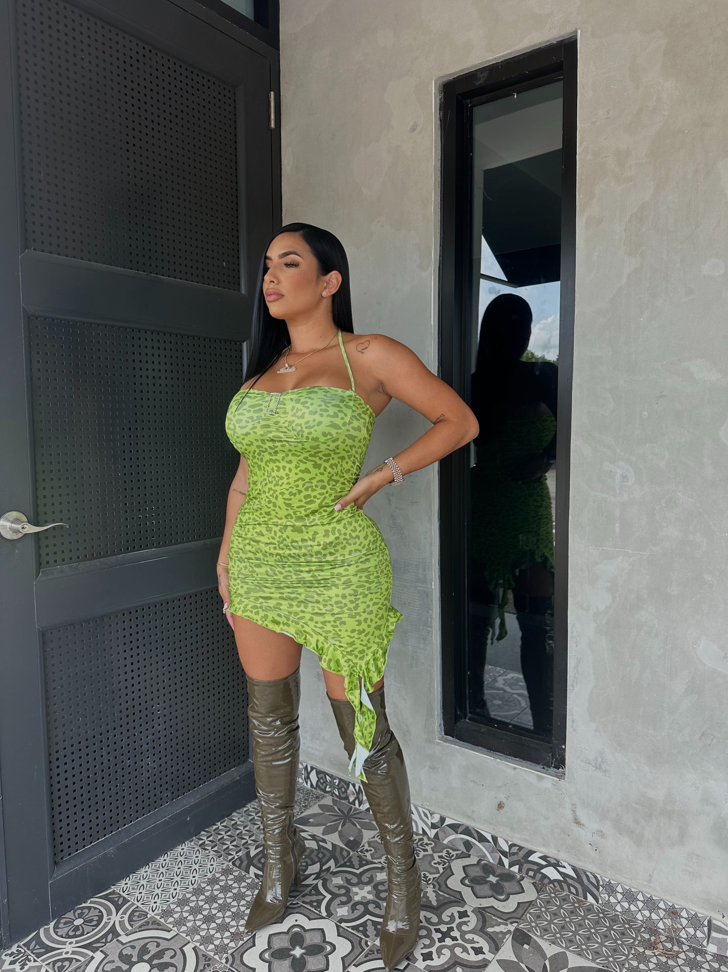 LEOPARD MINI DRESS