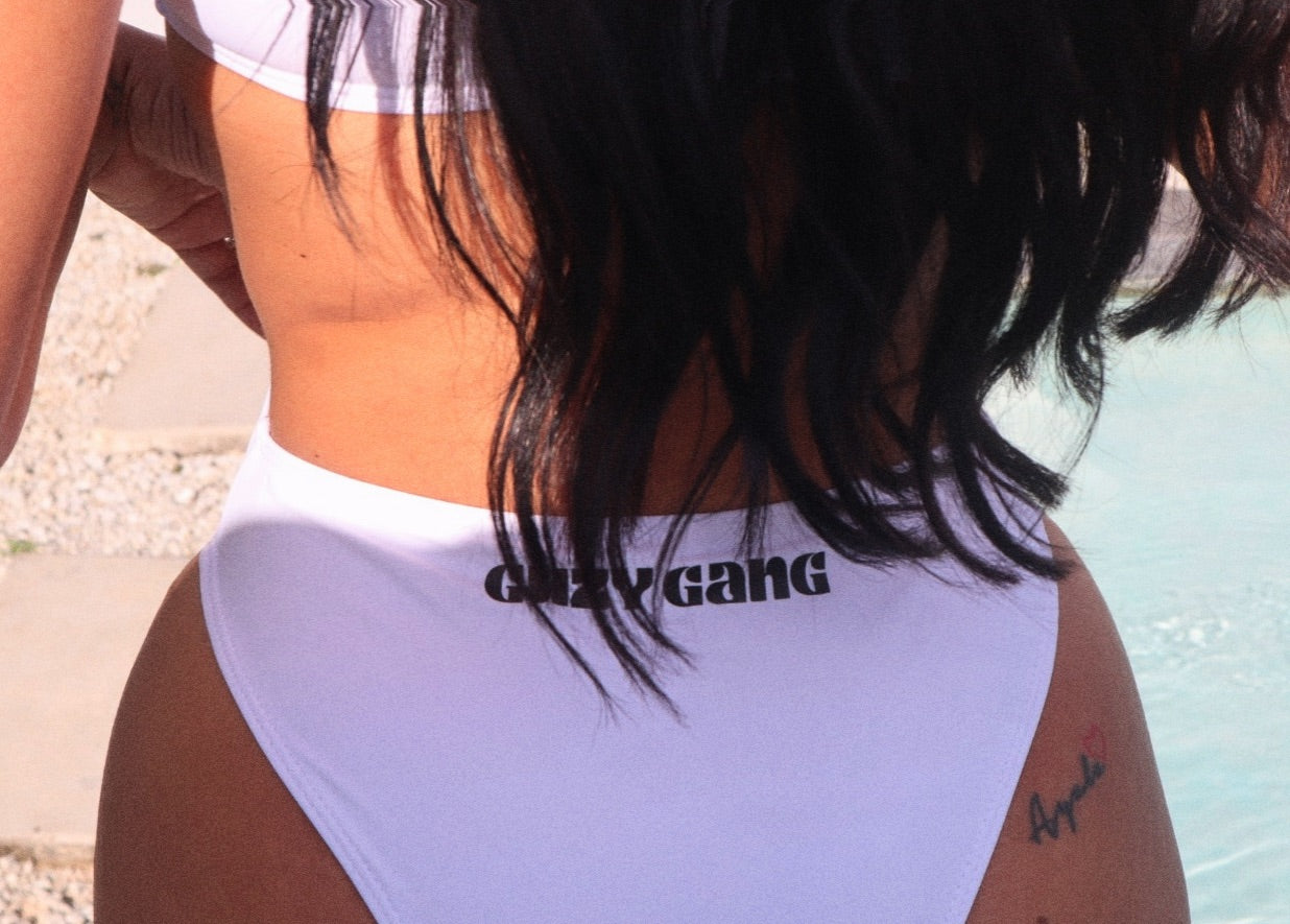 GBG WHITE ONE PIECE SWIM