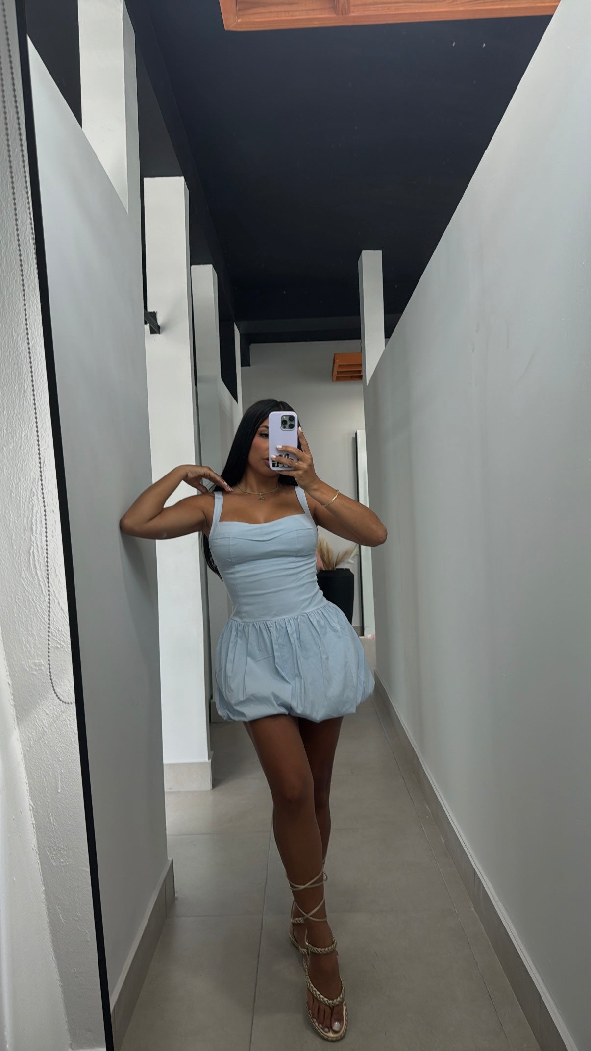 BABY BLUE BUBBLES DRESS