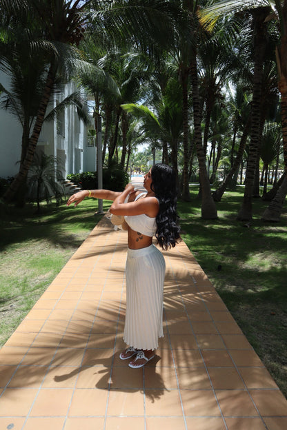OFF WHITE SKIRT MAXI SET