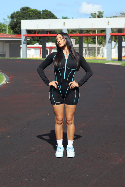 GUZYGANG BLCK W. AQUA ROMPER