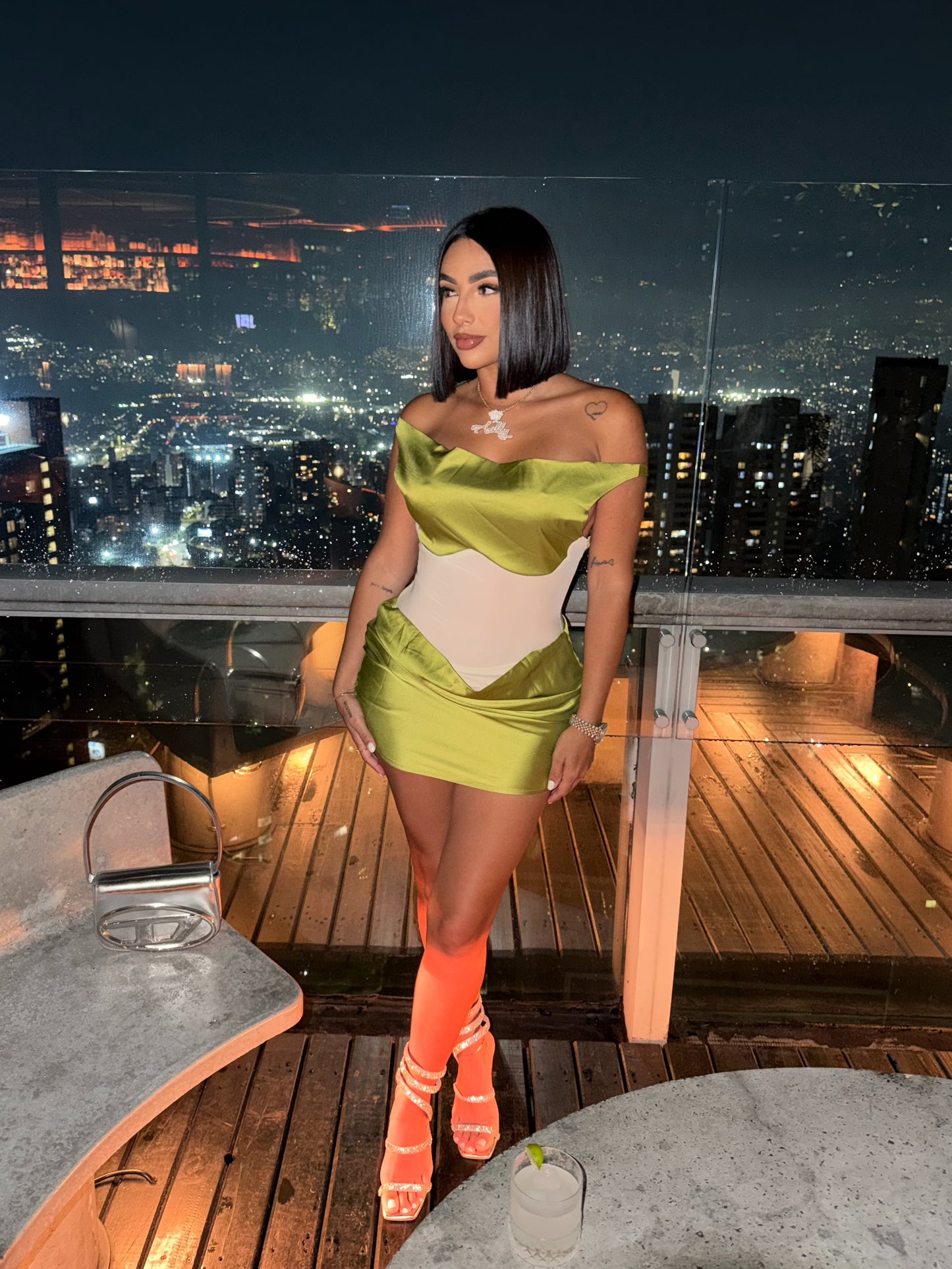 ARIES SATIN MINI DRESS
