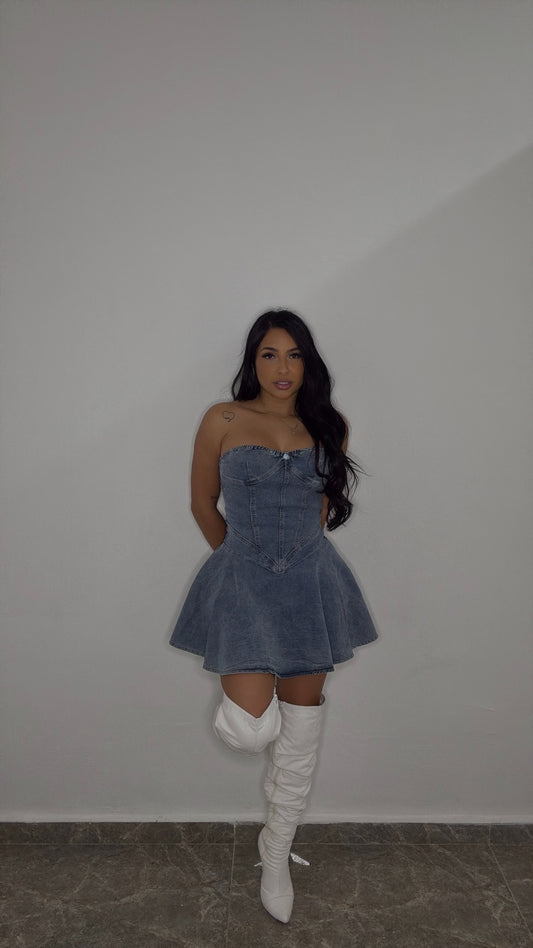 DENIM MINI DRESS