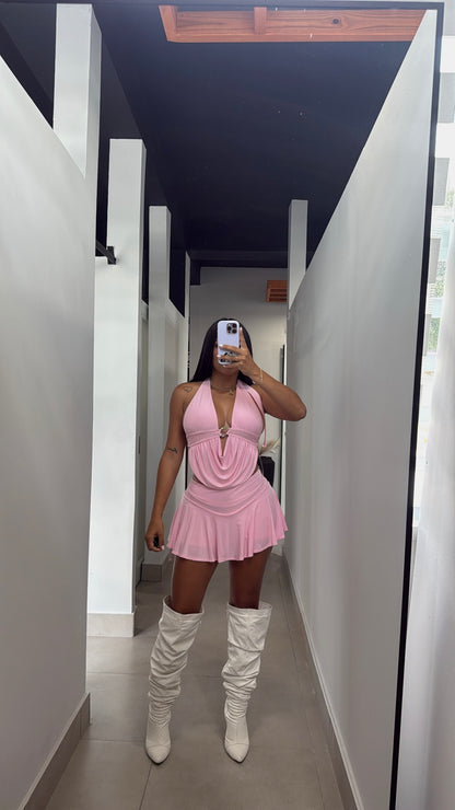 BABY PINK SKIRT SET