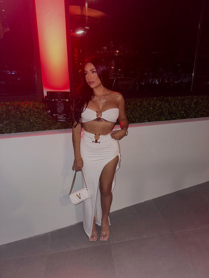 DATE NIGHT WHITE SKIRT SET