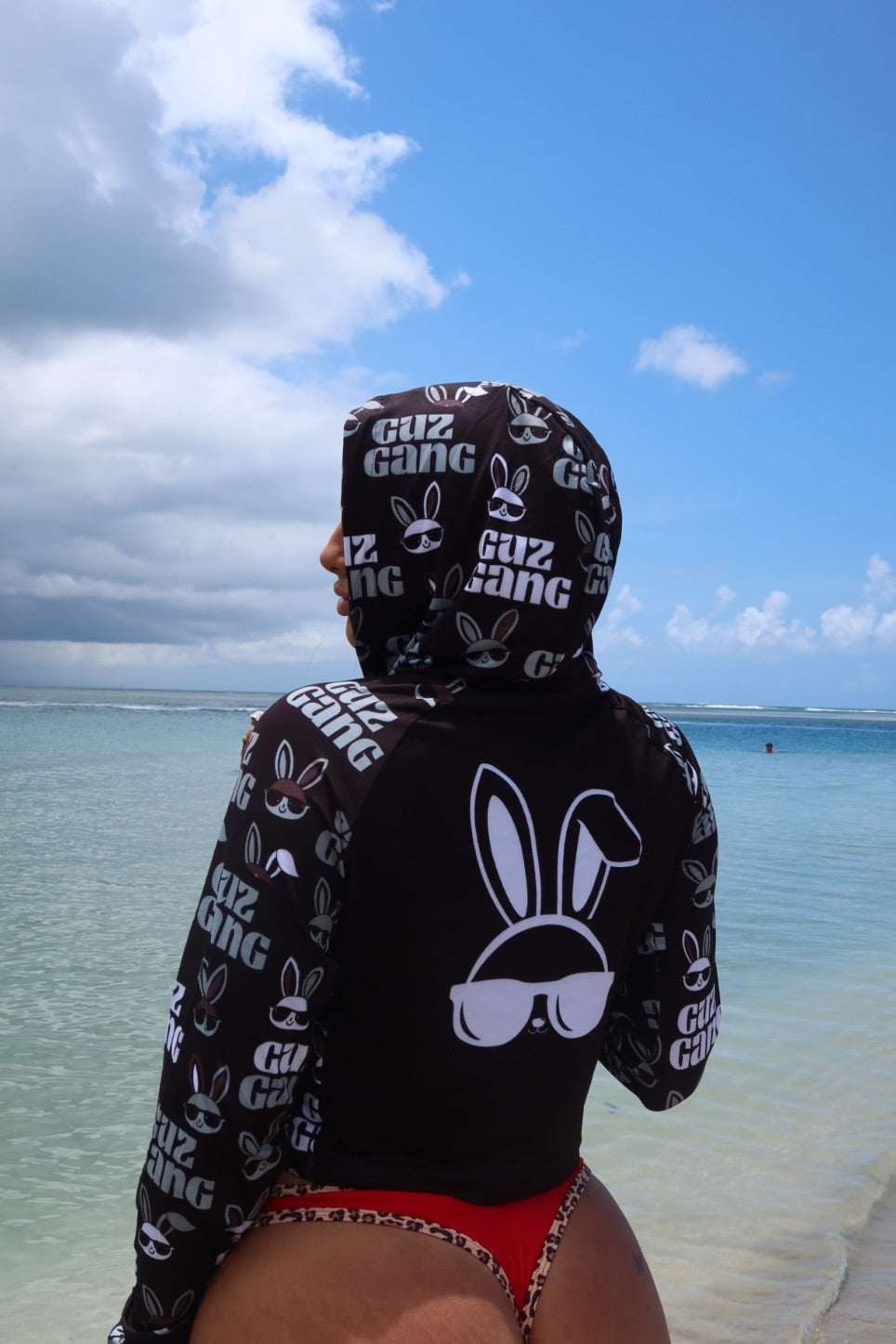 RASHGUARD - negra Full Print (Con Facemask)