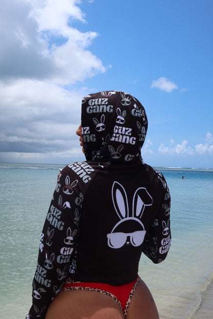 RASHGUARD - negra Full Print (Con Facemask)