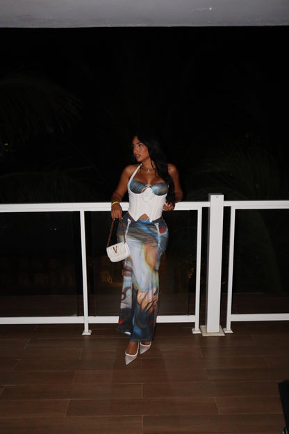 CORSET AND MAXI SKIRT SET