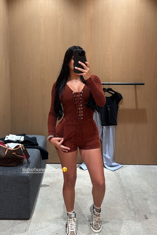 BURGANDY MIN ROMPER