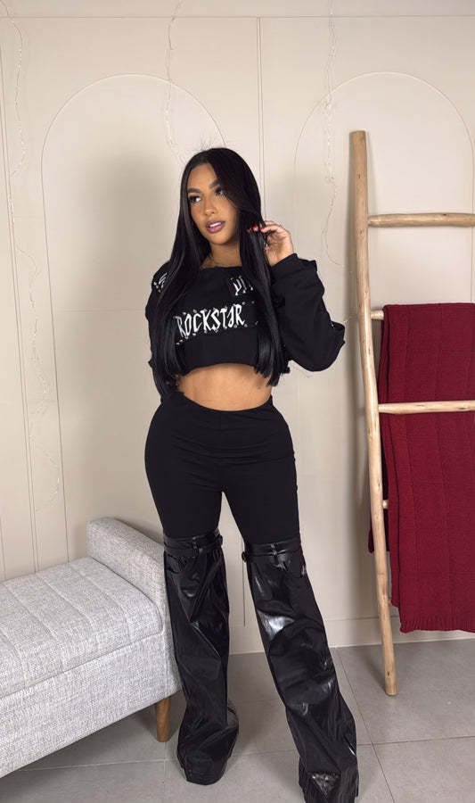 RCKSTAR LEGGINS WITH LEATHER