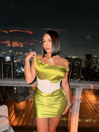 ARIES SATIN MINI DRESS