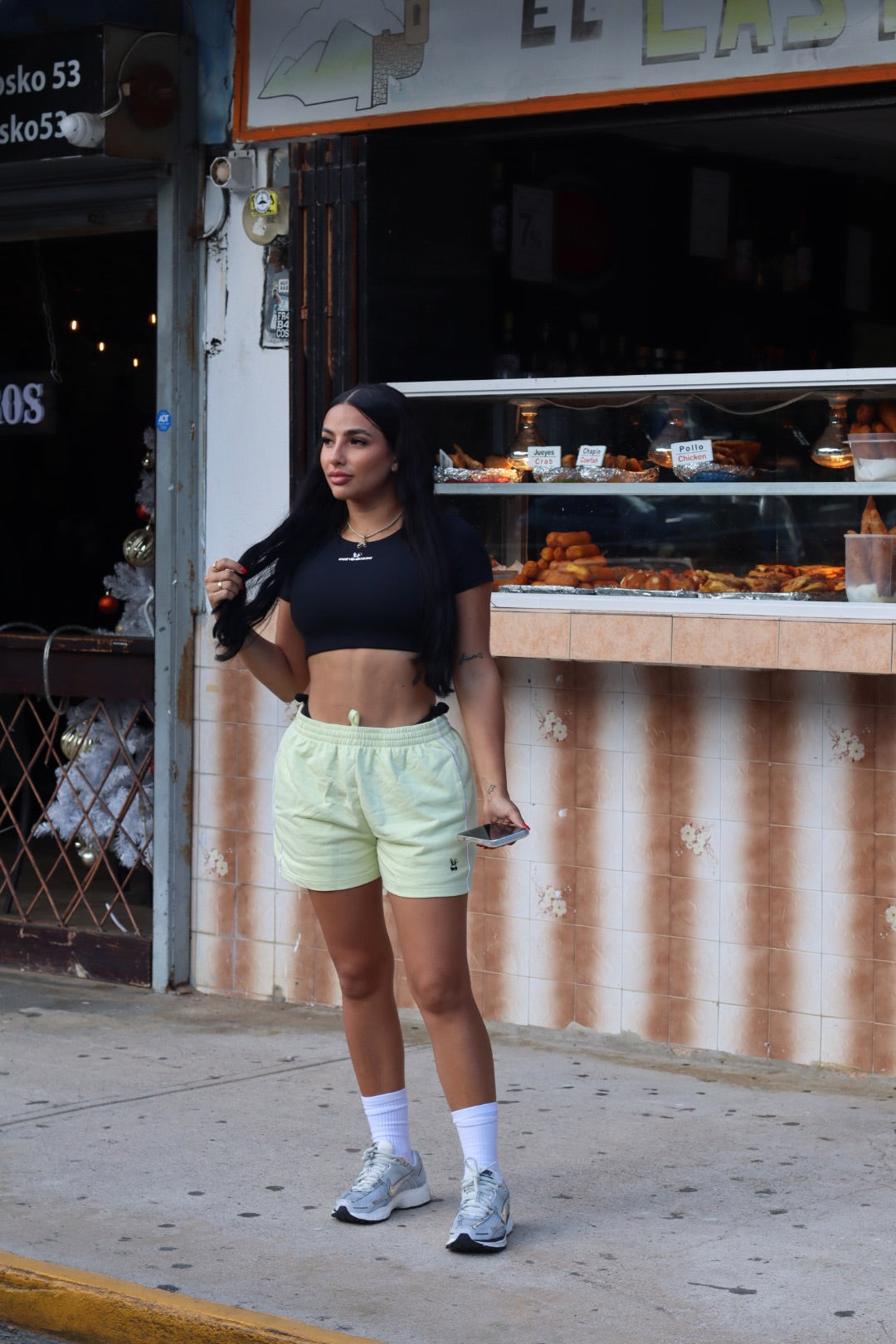 CROP LICRA TOP BLACK