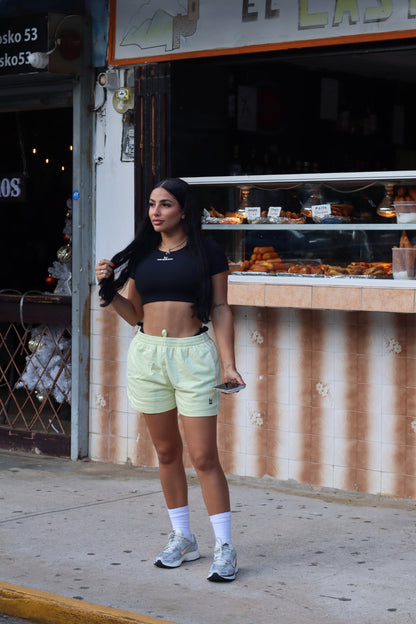 CROP LICRA TOP BLACK