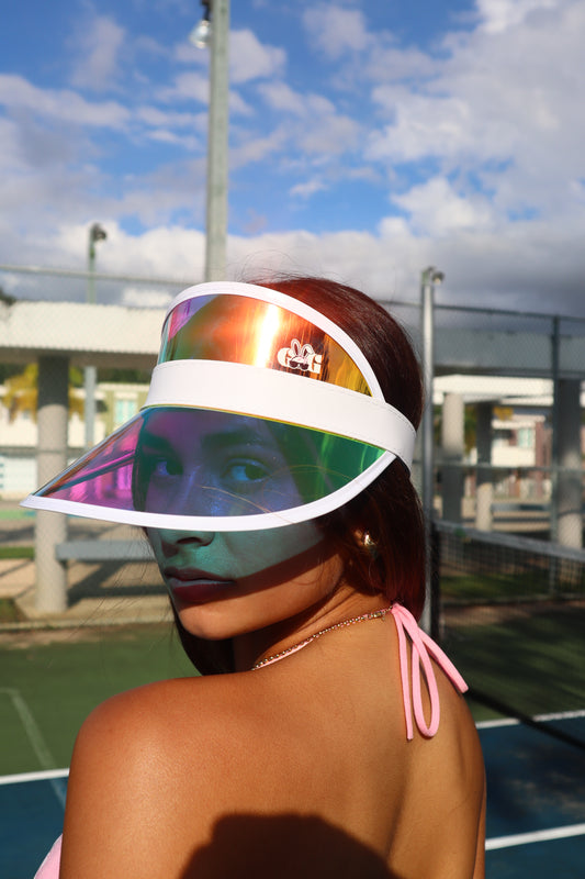 VISOR - WHITE AND TORNASOL