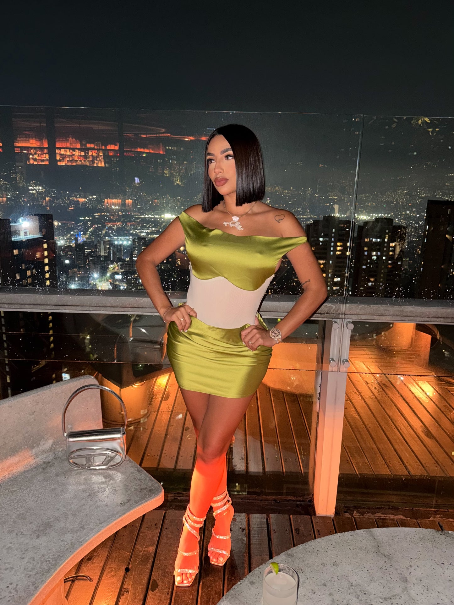 ARIES SATIN MINI DRESS