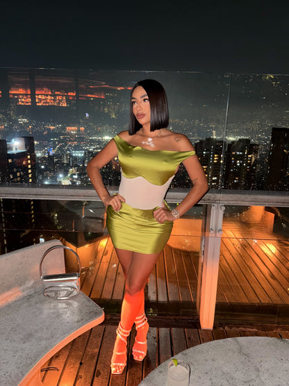 ARIES SATIN MINI DRESS