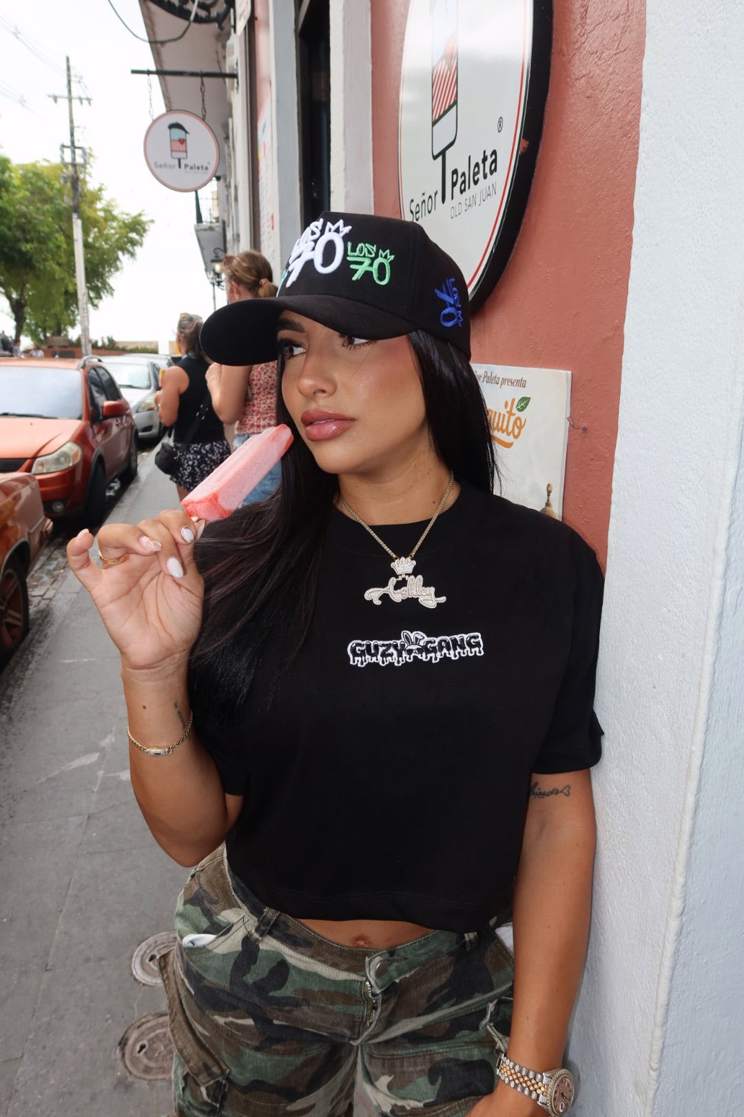GBG DRIP OVERSIZED CROP TOP