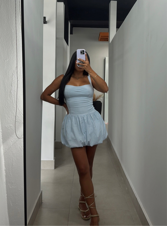 BABY BLUE BUBBLES DRESS