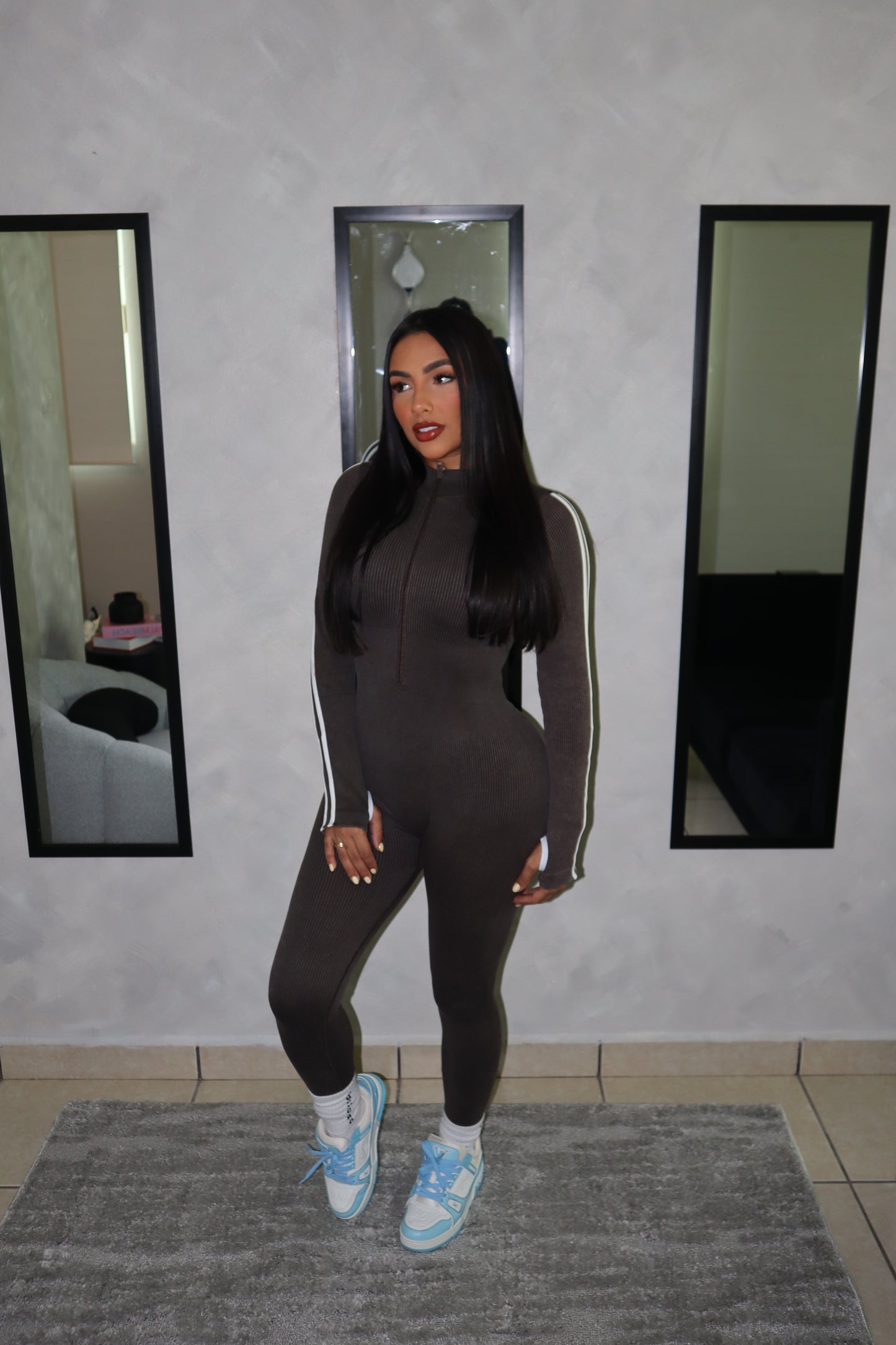 DARK COFFE JUMPSUIT