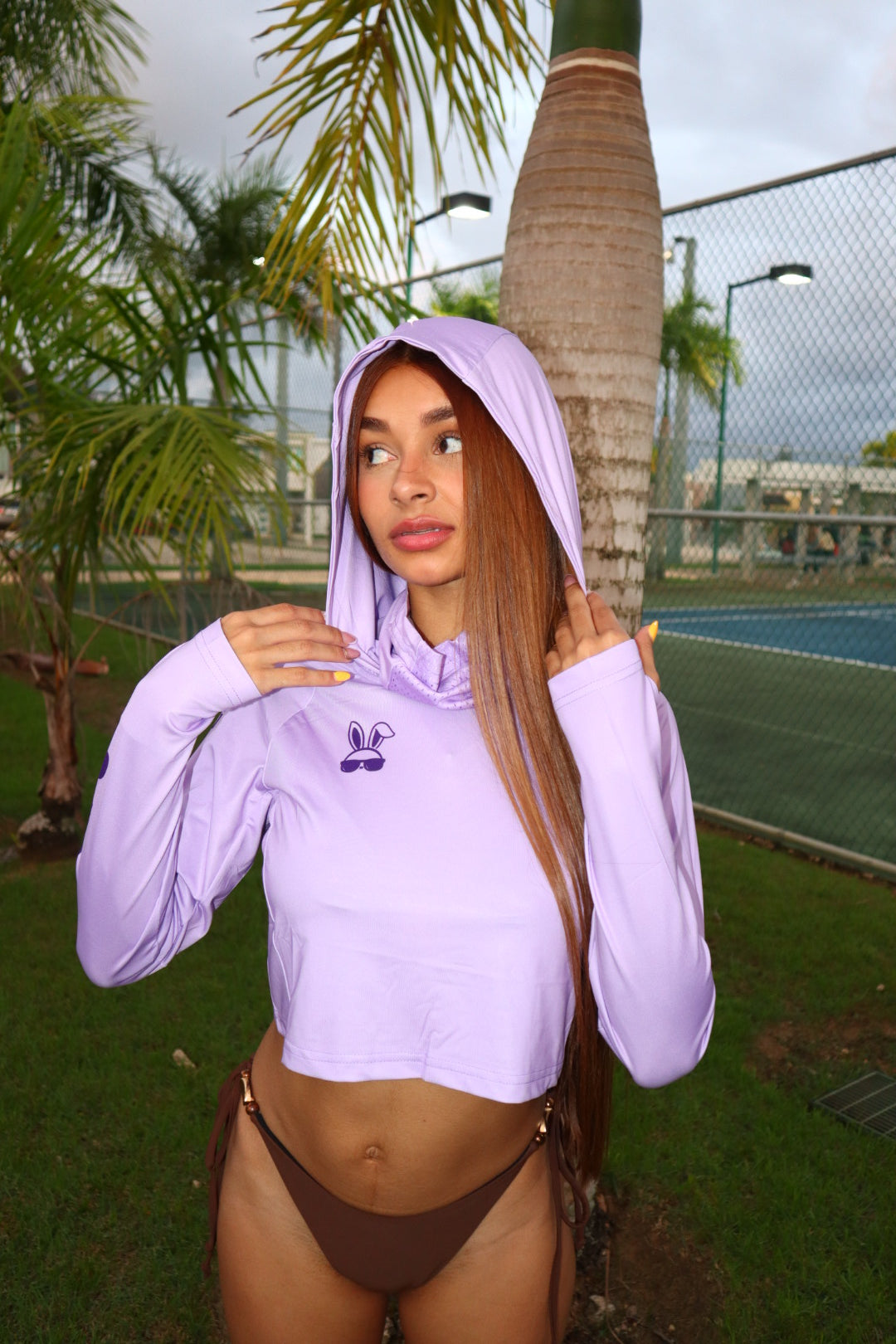 GBG LILAC RASHGUARD (con facemask)