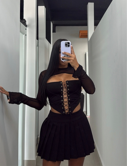 MESH LONG SLEEVE TOP