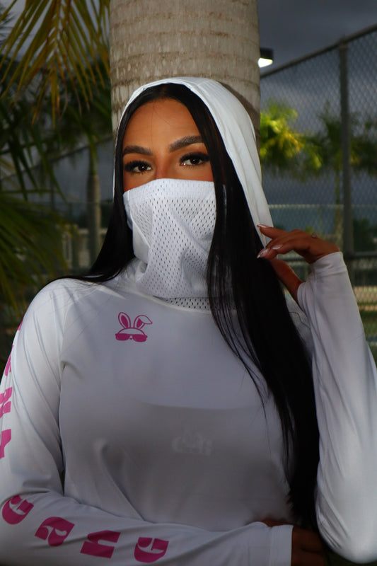 GBG WHITE RASHGUARD (CON FACEMASK)