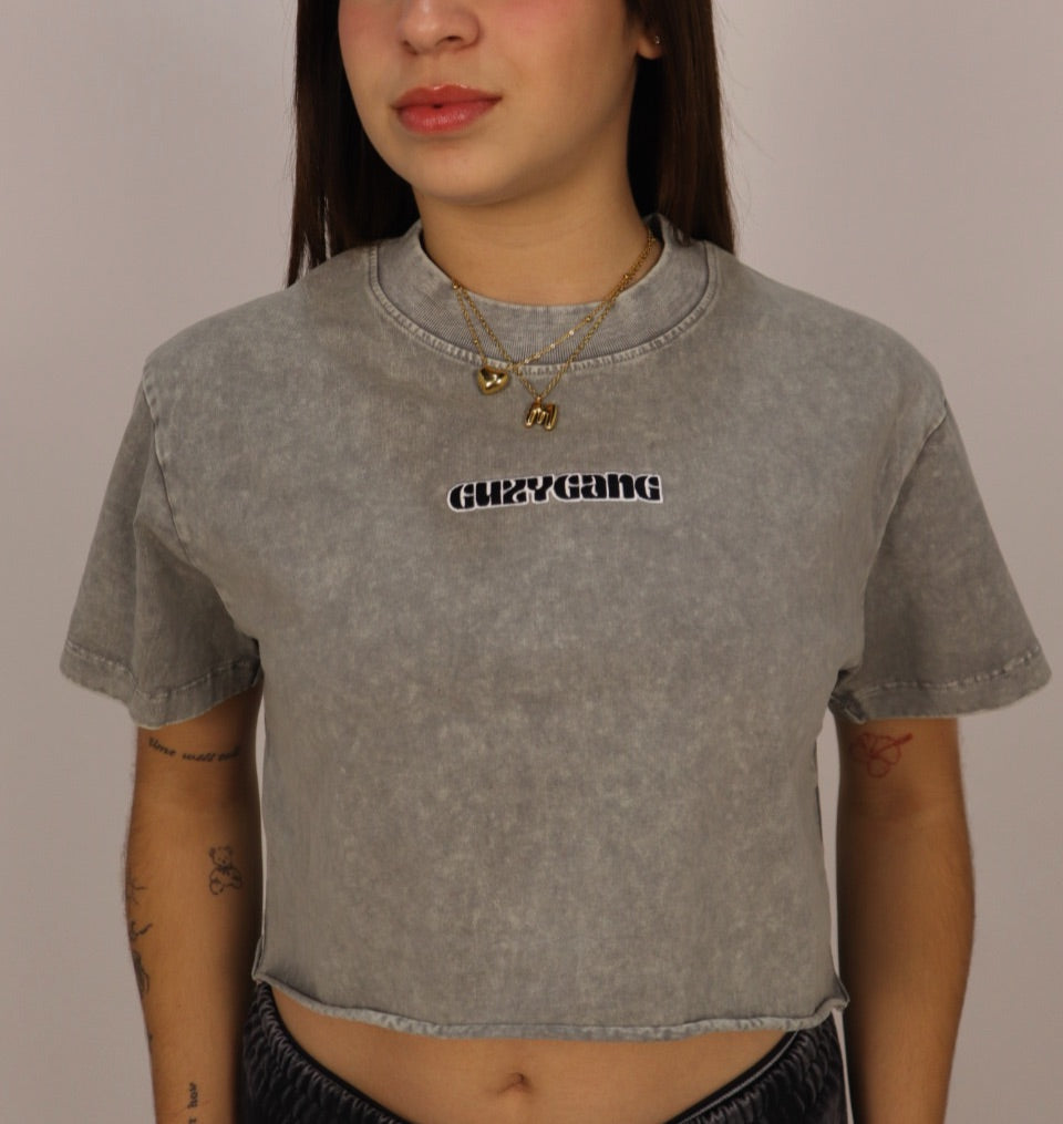 GUZYGANG GRAY CROPTOP