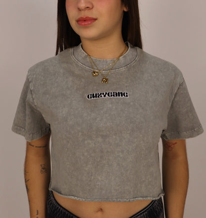GUZYGANG GRAY CROPTOP