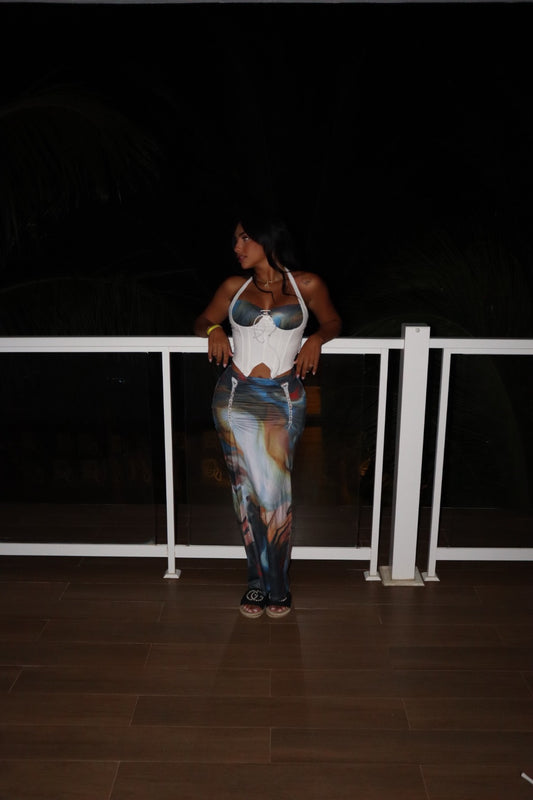 CORSET AND MAXI SKIRT SET