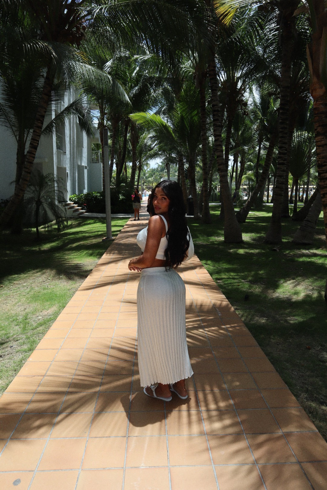 OFF WHITE SKIRT MAXI SET