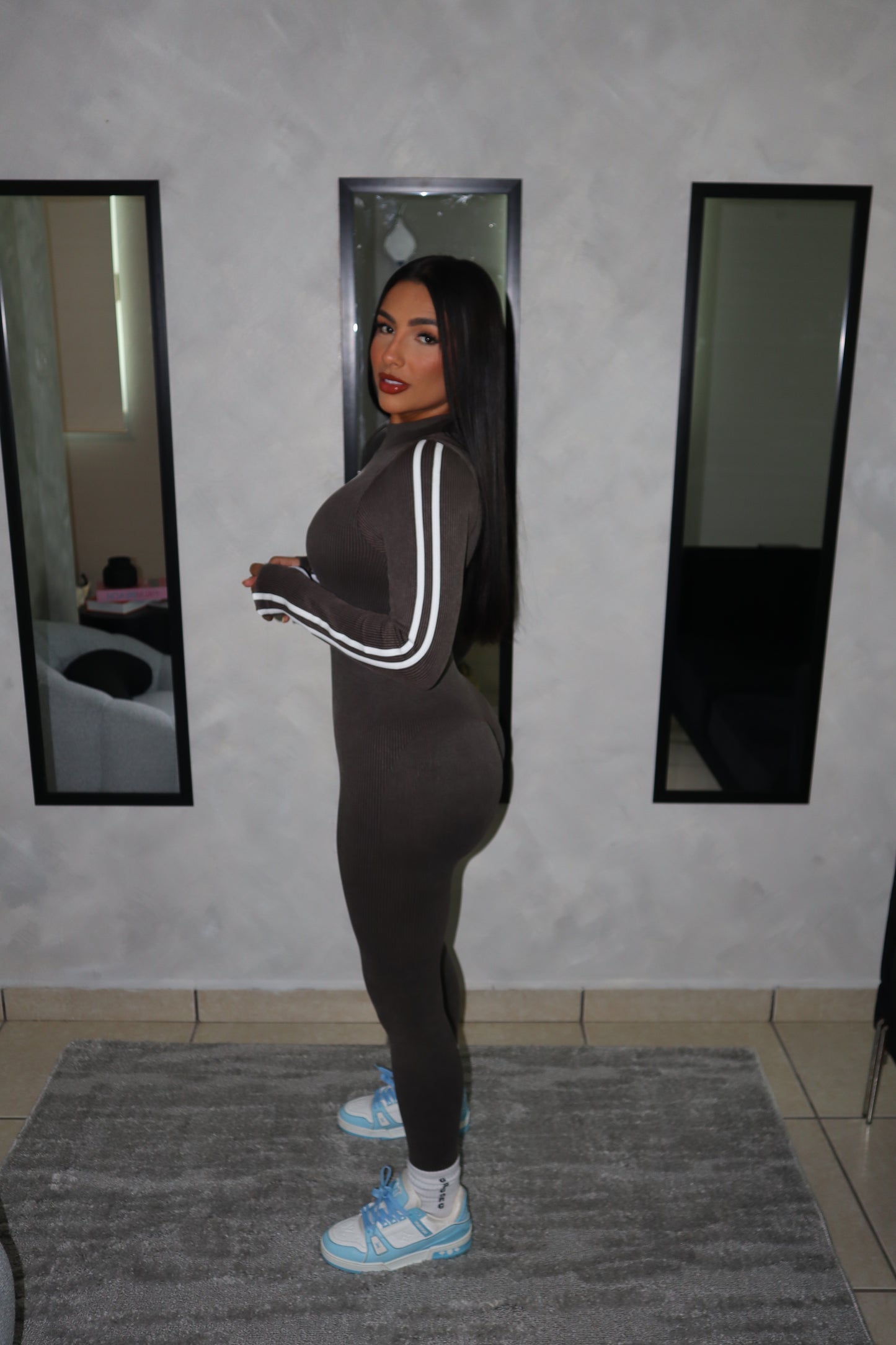 DARK COFFE JUMPSUIT