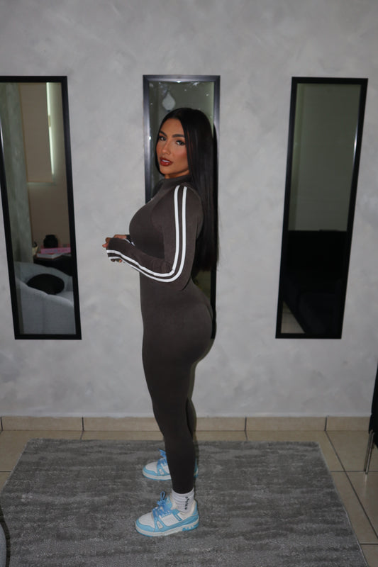 DARK COFFE JUMPSUIT