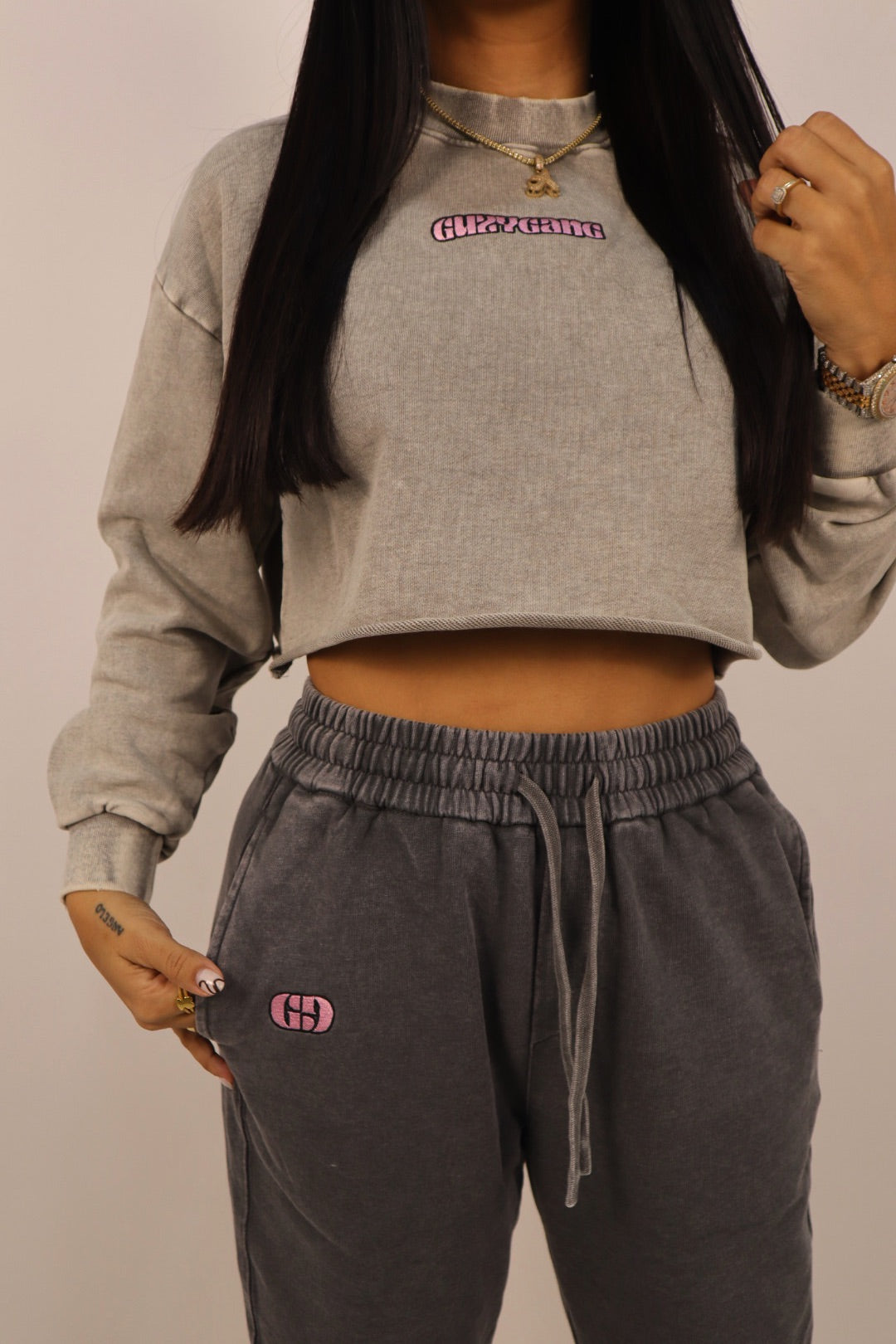GG GRAY & PINK PANT